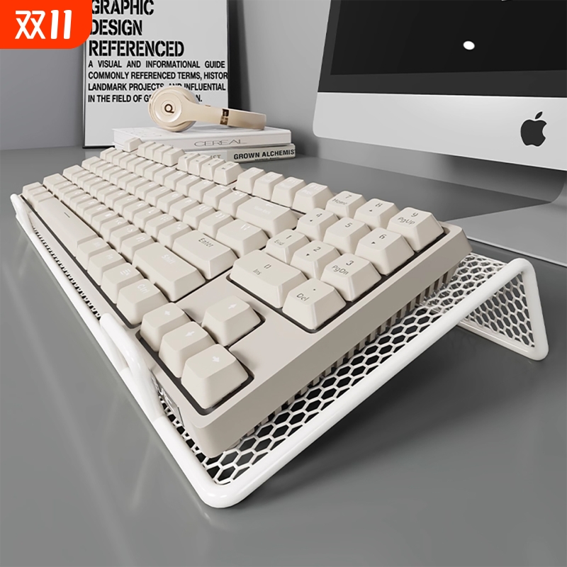 键盘托架办公桌悬浮增高支架工位简易倾斜托盘桌面机械键盘抬高垫