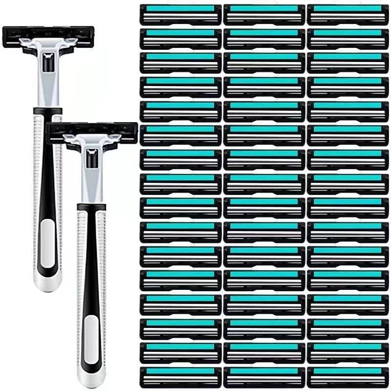 双层刀片刮胡剃须刀片不锈钢手动刀头男老式胡子刀胡须刀胡刀电动