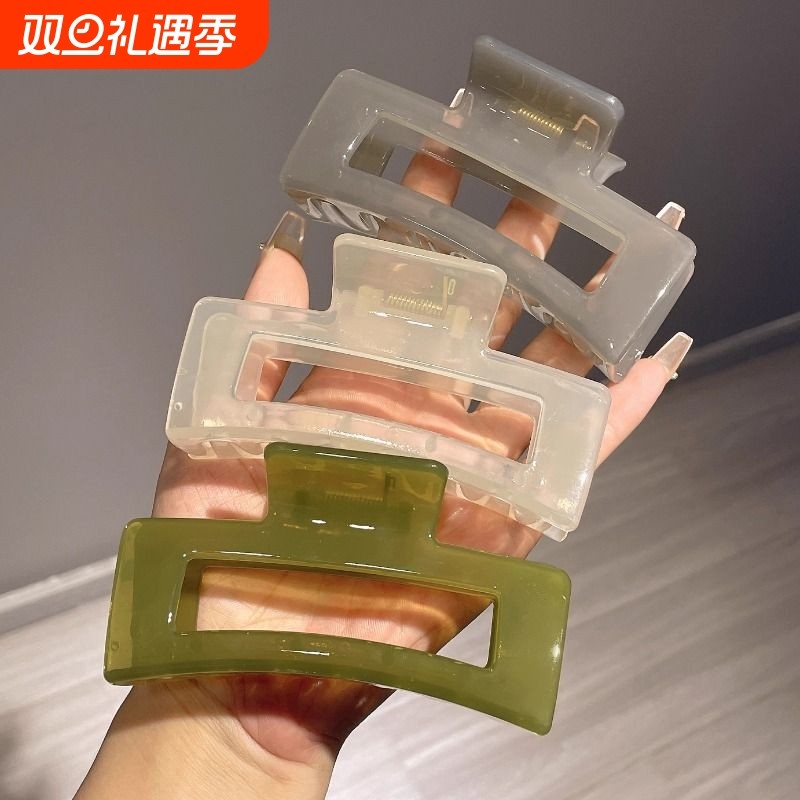 超大号发抓夹发夹女优雅气质夏季韩国后脑勺盘发鲨鱼夹子头饰发卡