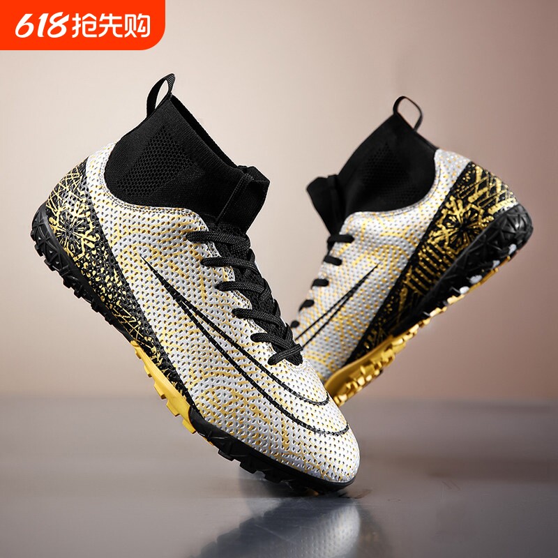 C罗刺客足球鞋男款春季2026新款tf碎钉fg长钉成人青少年草地