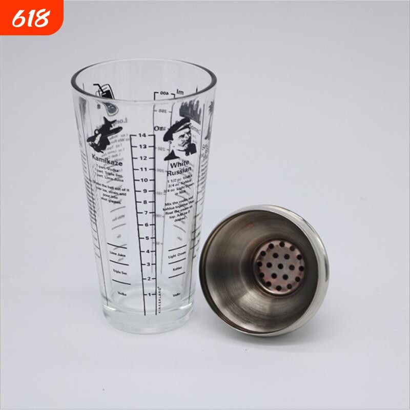 450ml玻璃调酒器酒吧工具套装 摇酒器 雪克师壶调酒入门必备酒具