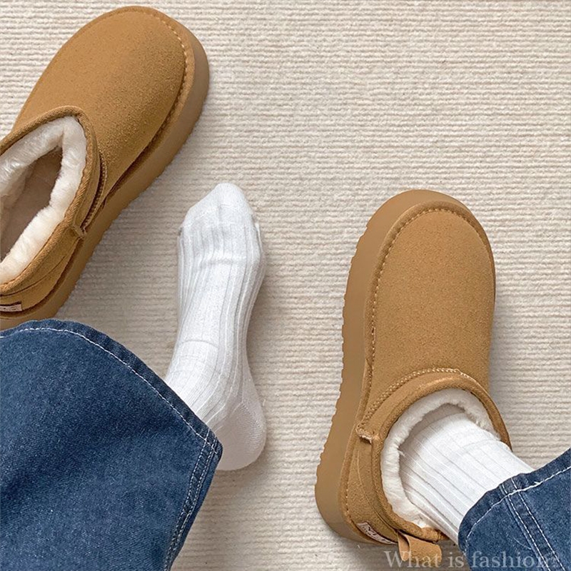 雪地靴厚底短筒加绒|千人加购