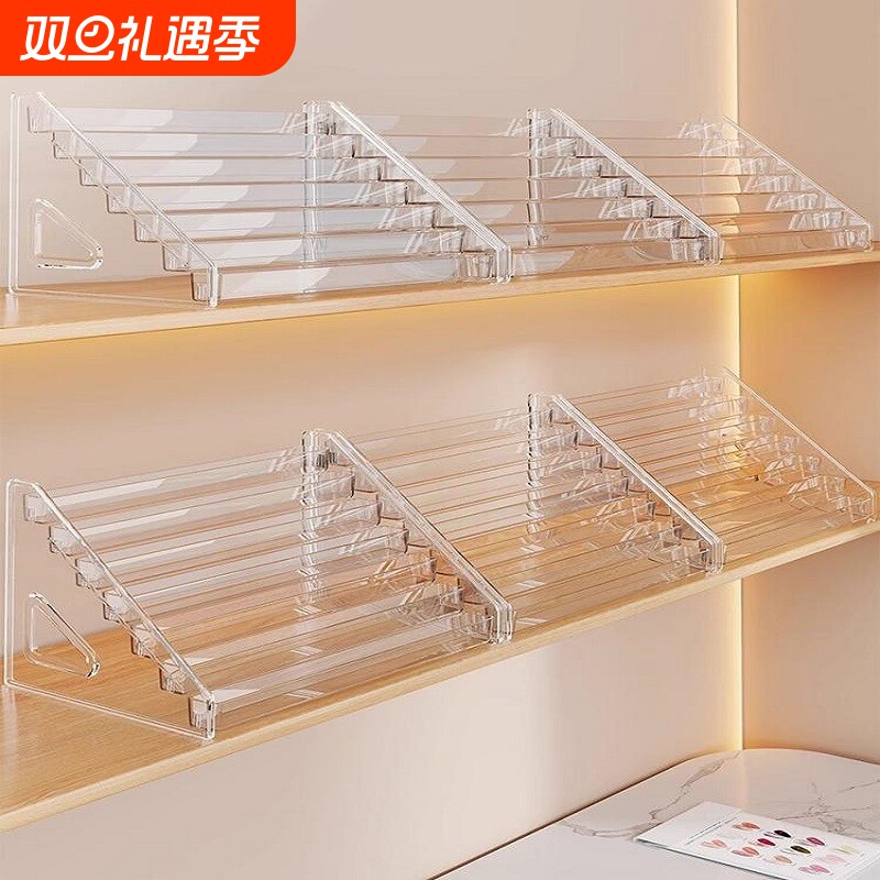 多层甲油胶展示架亚克力透明收纳盒美甲指甲油收纳柜工具置物架子