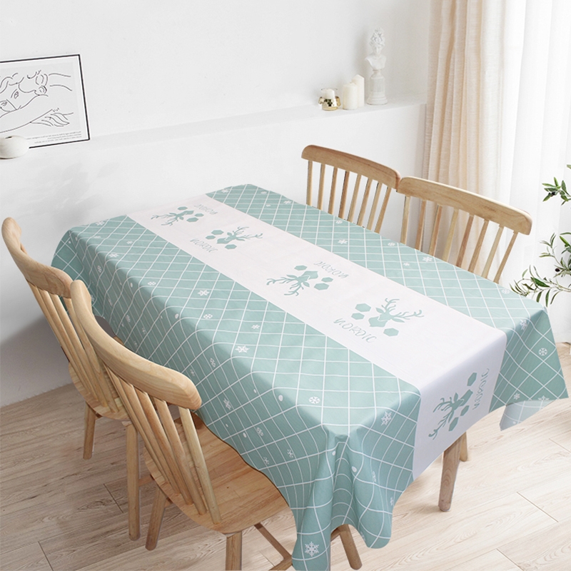 餐桌布防水防油免洗pvc桌布书桌学生茶几桌垫布艺格子简约风现代