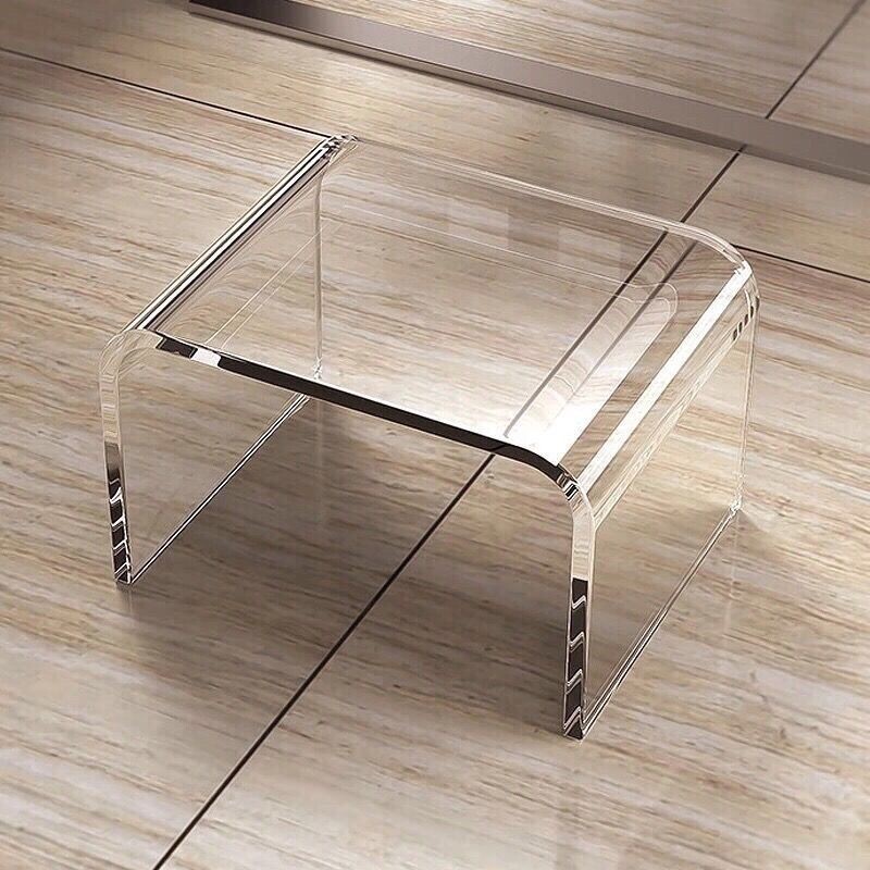 c北欧新款整装现代家居透明亚克力家用化妆凳轻奢入户儿童换鞋凳