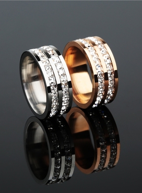 钛钢旋转满天星戒指男款潮牌高级感小众个性情侣对戒男士戒指男生