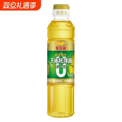金龙鱼零反式脂肪鲜榨甜香玉米胚芽油400ml健康烘焙小瓶装食用油