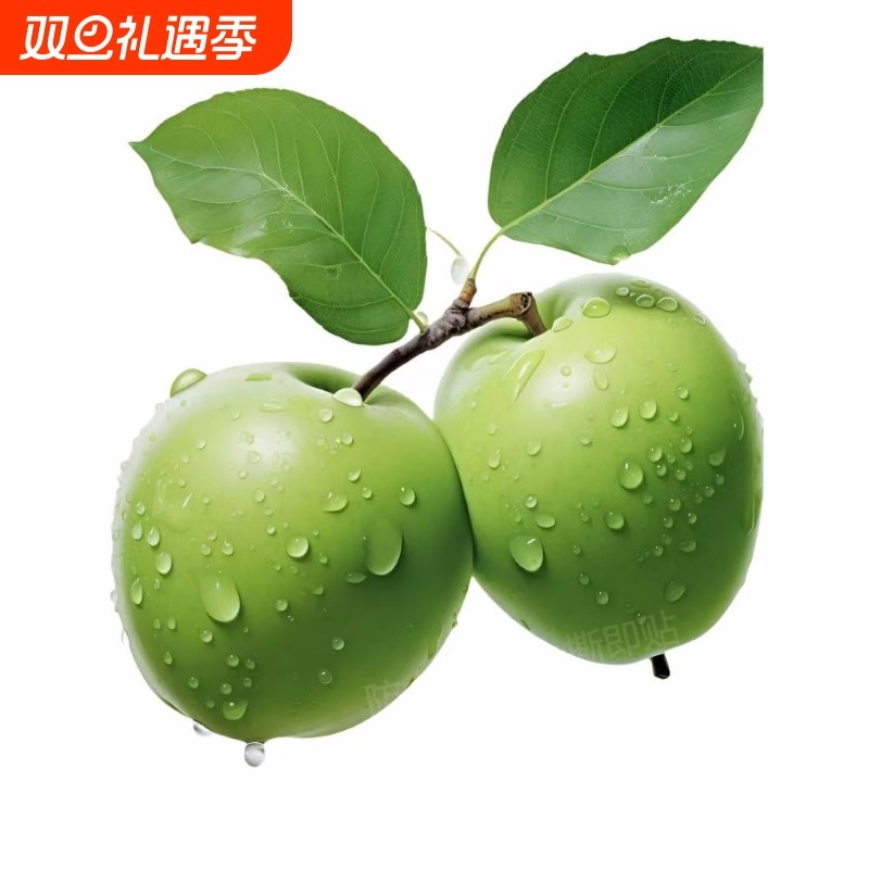 清新青苹果图案水果贴纸简约厨房餐厅贴墙手工自贴贴画防水客厅