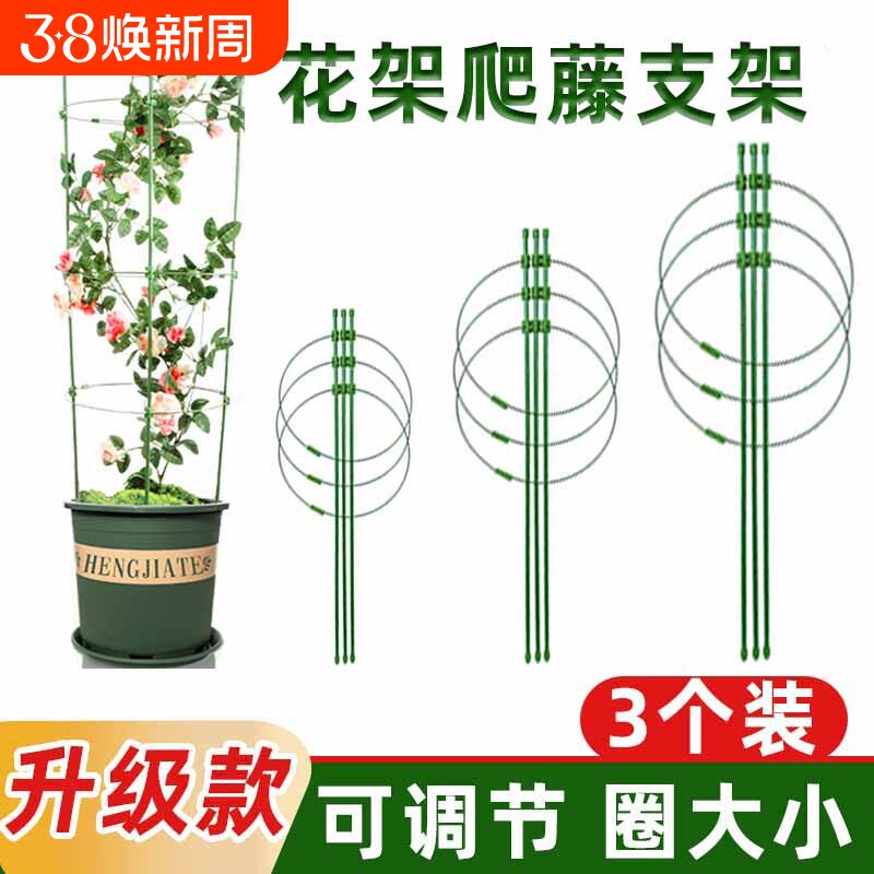 花架爬藤支架花盆园艺支柱月季铁线莲球兰绿萝植物防倒攀爬支撑杆