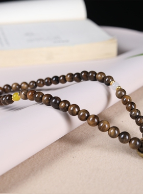 天然奇楠沉香手持念珠diy跑环宝宝佛吊坠男女文玩佛珠手串车挂件