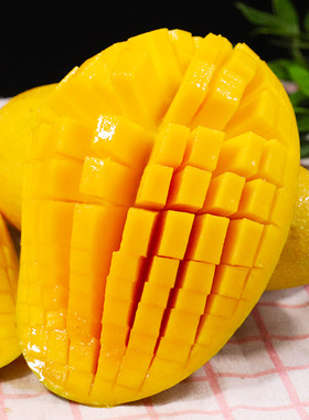 正宗海南金煌芒纸核芒果树上熟10金皇芒金黄芒新鲜水仙芒鲜甜多汁