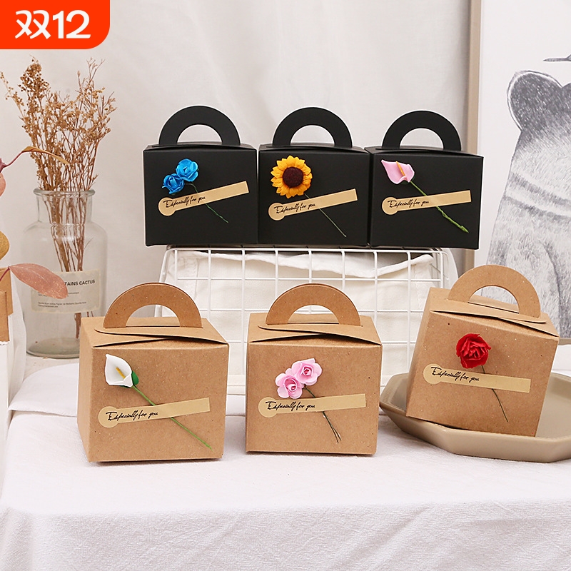 创意圣诞礼品盒牛皮纸苹果盒