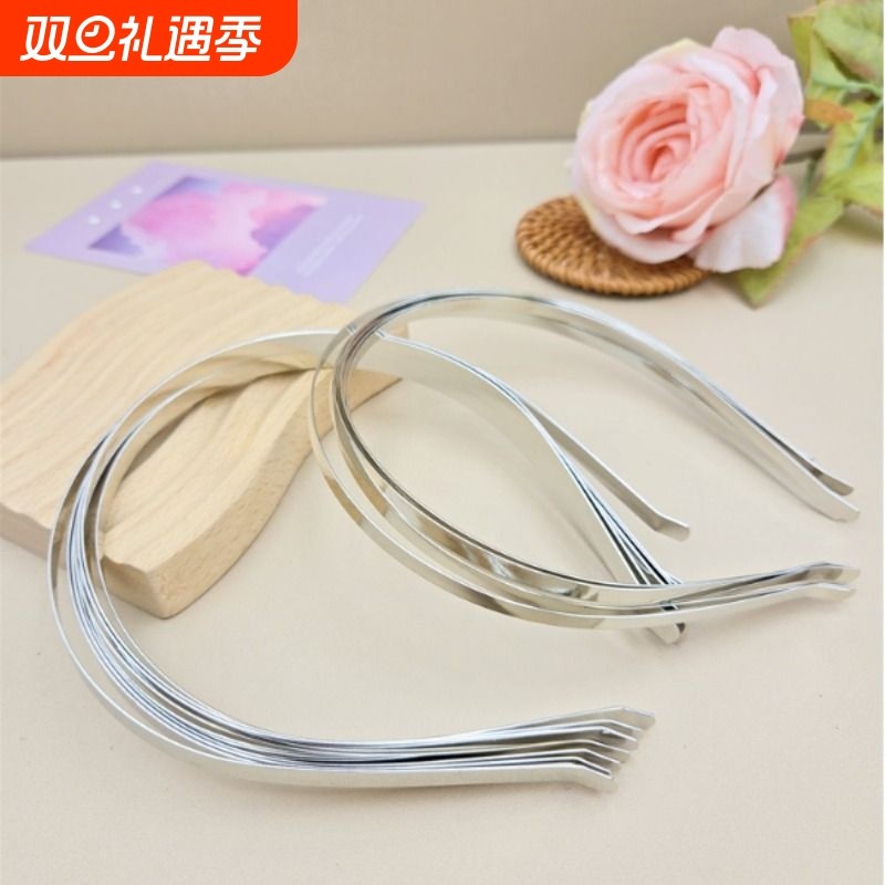 发箍DIY饰品手工配件发饰材料 半成品包布丝带蝴蝶结金属韩版头箍