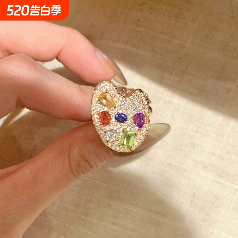 戒指饰品精致贵气显白优雅精美饰品欧美百搭闪亮戒指饰品指环