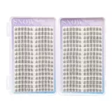 Прозрачные короткие накладные ресницы на солнечной энергии