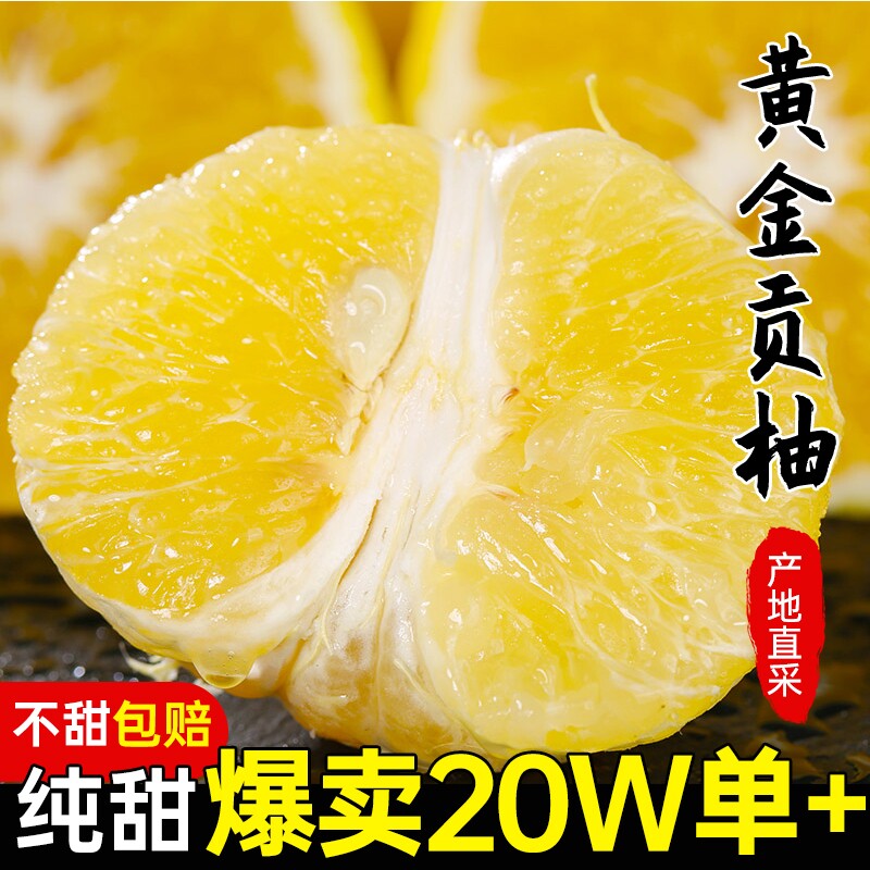黄金贡柚10斤包邮湖南怀化新鲜当季整箱水果纯甜春香橘柚象山青