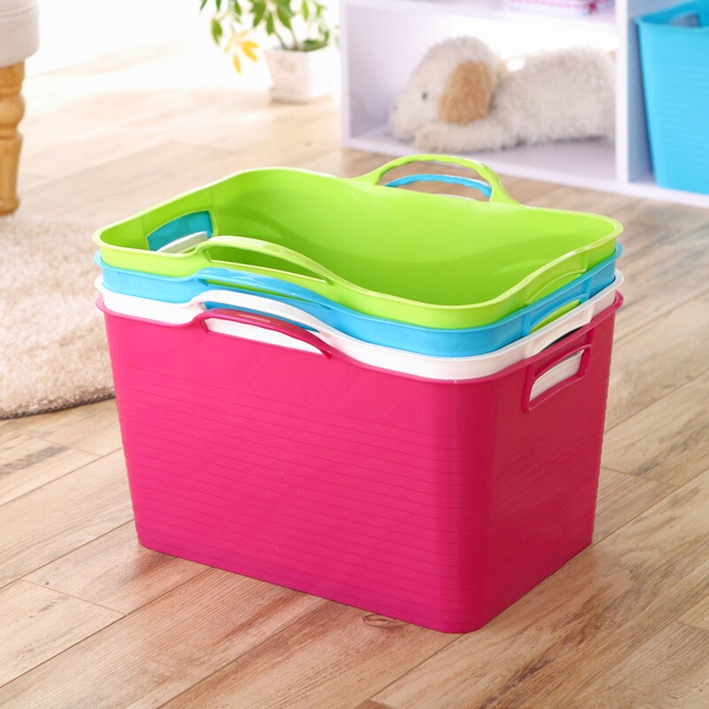 家用大号洗衣篮PE软塑料收纳篮脏衣篓杂物玩具多功能卫生间收纳筐