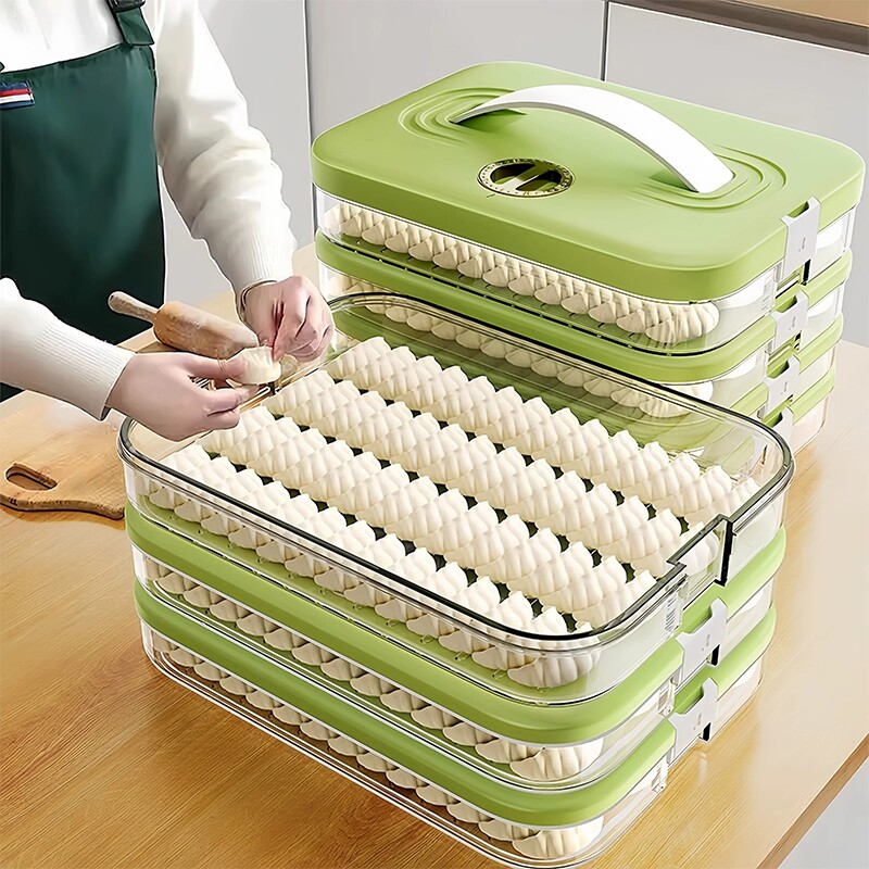饺子收纳盒冰箱用冷冻盒食品级水饺速冻盒厨房面条密封保鲜盒家用