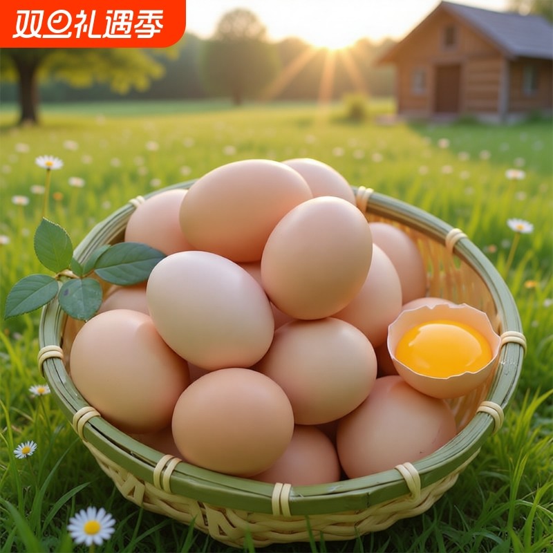 柴鸡蛋散养谷物蛋农家土鸡蛋笨鸡蛋营养早餐新鲜鸡蛋整箱现发优质