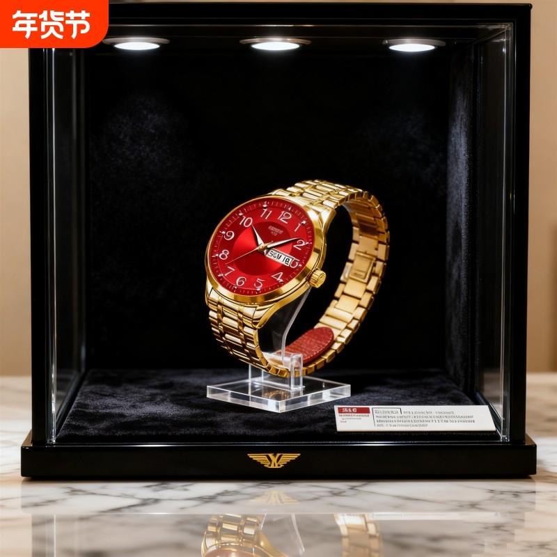 男士手表男正品名牌全自动非机械表男款商务防水石英腕表镂空夜光