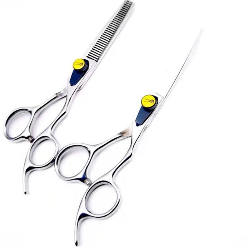 6.0寸烟斗款式理发美发剪刀平剪牙剪打薄刀碎发剪家用剪厂家直供