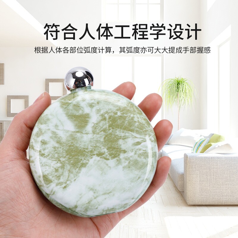 正品随身不锈钢酒壶 便携式5盎司圆形酒壶套装 俄罗斯异形小酒壶