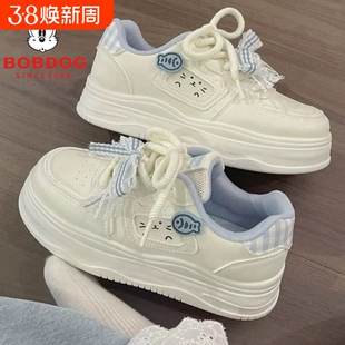 巴布豆女童鞋春季2026新款儿童运动鞋小学生大童女鞋蓝色休闲板鞋