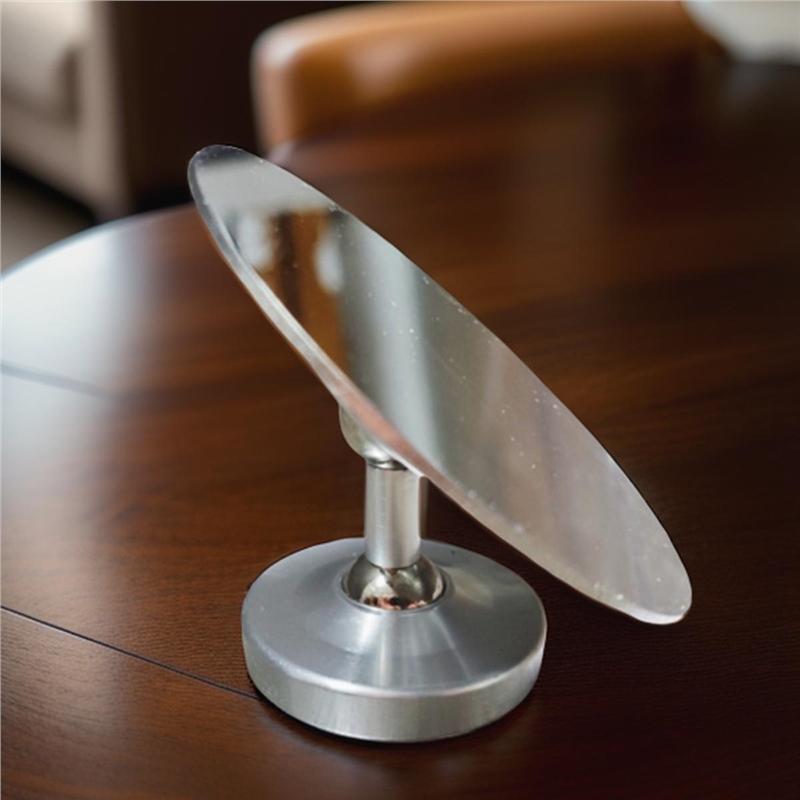 萃取镜咖啡机萃取观察镜清洁辅助镜无底手柄实木小镜子