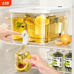 家用冷水壶带水龙头冰箱凉白开果汁果茶大容量饮料桶冷饮桶凉水壶