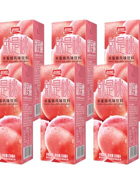 盼盼水蜜桃果汁风味饮料夏日解渴清凉解馋果味饮品纸盒装