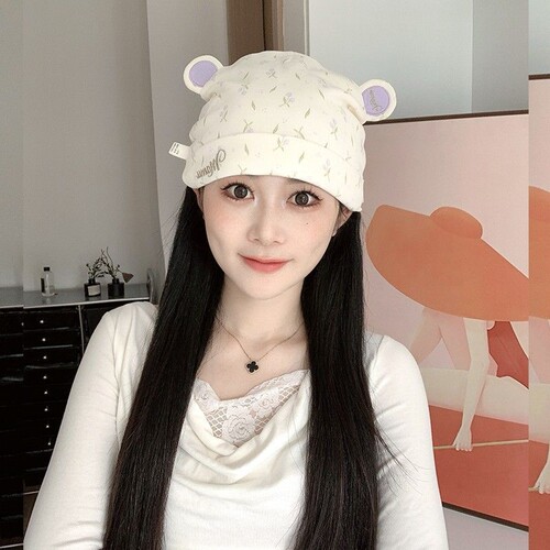 月子帽春夏四季款发带头