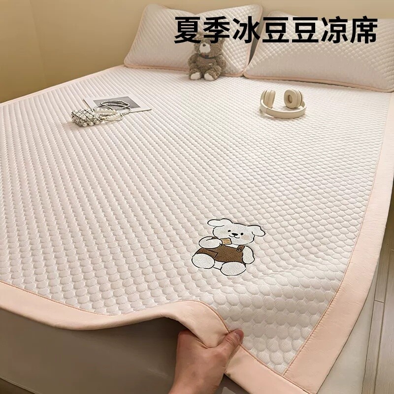 夏季豆豆冰丝凉席可机洗夏天软席子凉感床席款a类母婴级多规格