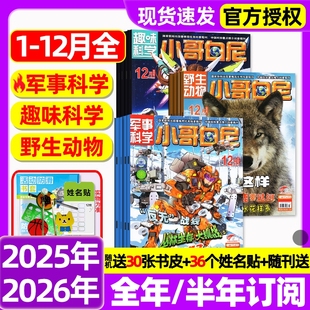 半年订阅 2024年1 神奇星球8 12月全 12岁中小学生科普科学过刊 野生生物 2026全年 趣味科学 小哥白尼杂志2025年1 12月军事科学