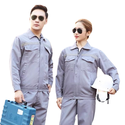 春秋长袖套装耐脏耐磨工作服反光