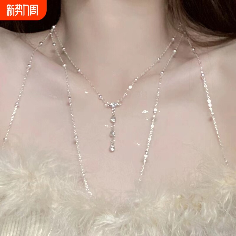 银胸链身体链性感比基尼2026年新款爆款锁骨链后背链项链女生