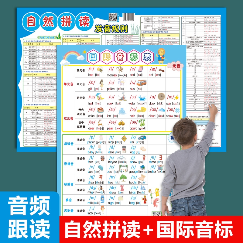 音标挂图小学英语自然拼读规则表