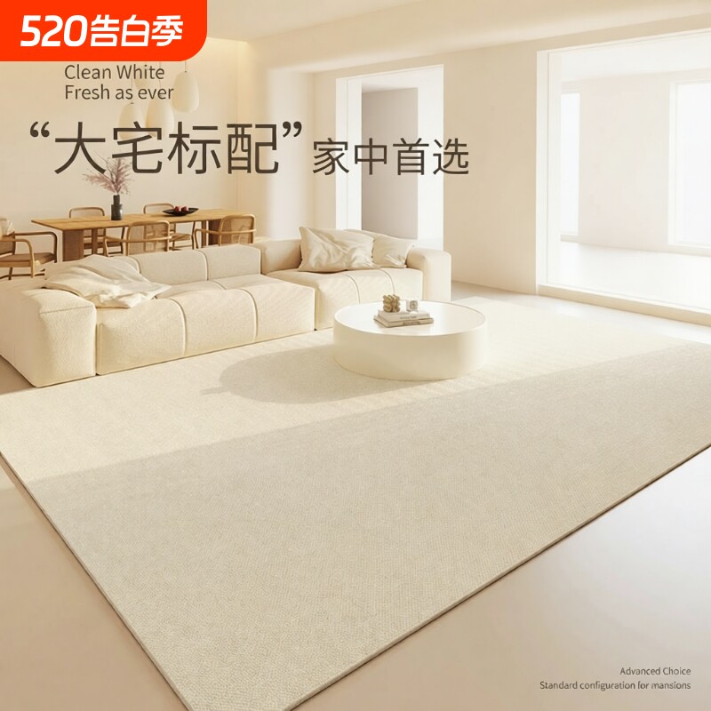 2025新款客厅地毯卧室免洗可擦床边毯轻奢高级防水防污沙发茶几毯
