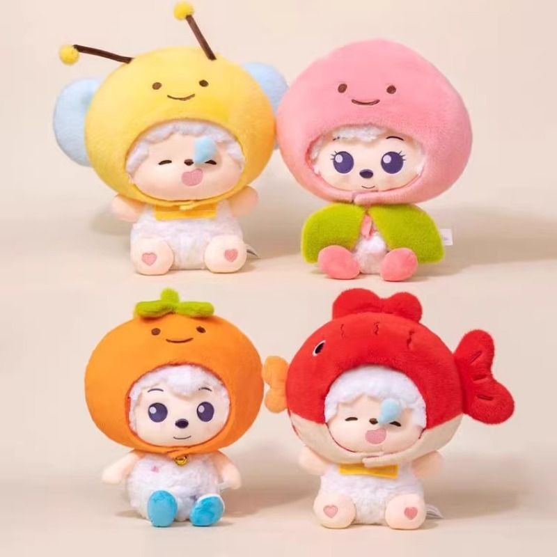 喜羊羊与灰太狼帽子公仔懒羊羊玩偶毛绒玩具娃娃儿童礼物小灰灰