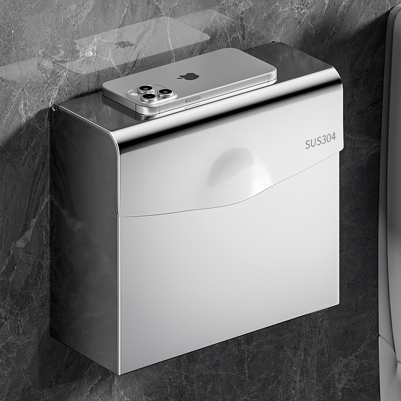 免打孔厕所纸巾盒置物架抽纸防水