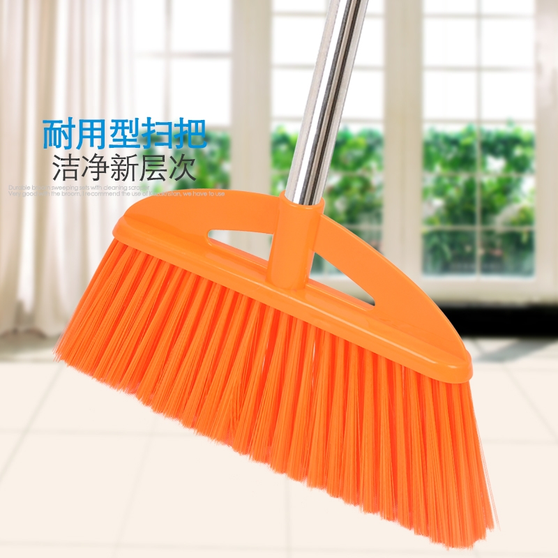 不锈钢杆大扫把单个硬毛大扫帚家用加厚扫地扫帚笤帚耐用卫生家居