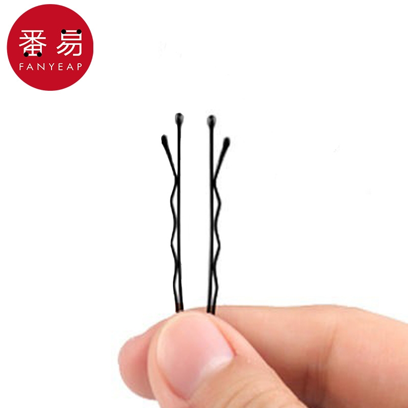 发夹/一字夹CA1sn0-发夹顶夹少女简约盘发固定夹黑色刘海碎发夹