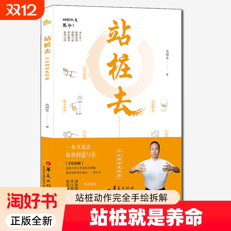 站桩去 从此桩功无秘密 武国忠 站桩动作完全手绘三十年站桩隐性知识理论实操穴位动作细节健身养生体育运动书籍 正版