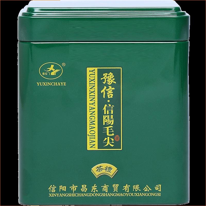 豫信信阳毛尖绿茶春尾口粮茶叶春茶浓香型100g铁盒装明前嫩芽五云