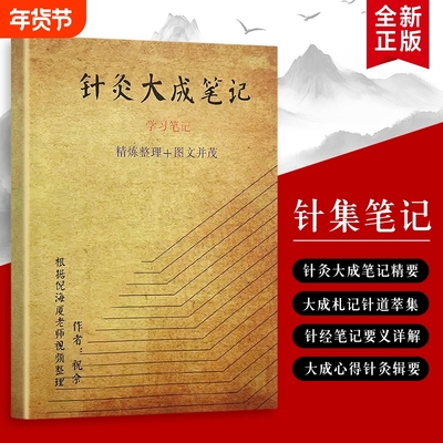 全新正版 针灸大成笔记：手绘经络 + 针法拆解，把经典变成临床能用的手册 逐句拆解经典条文 提炼针灸实战经验