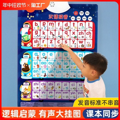 汉语拼音字母表墙贴拼读训练学习