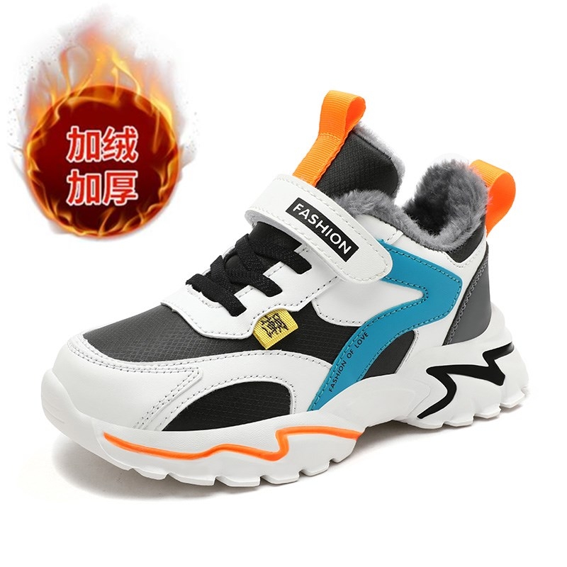 ABC EUEU男童棉鞋2025秋冬新款加绒加厚儿童大棉鞋防水防滑运动鞋