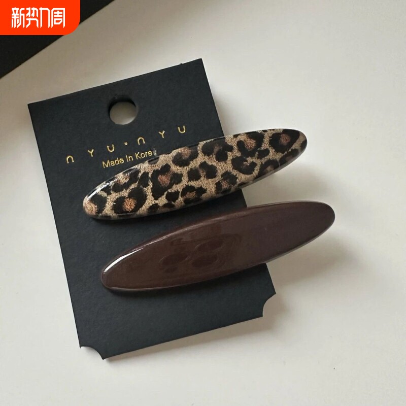 法式复古红色格纹发夹边夹侧边刘海鸭嘴夹女2025新款前额碎发头饰