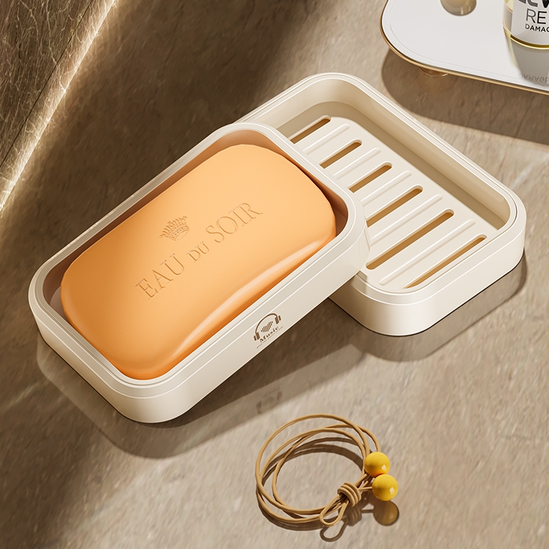 简约肥皂盒家用卫生间创意双层香皂沥水盒学生宿舍浴室皂碟肥皂架