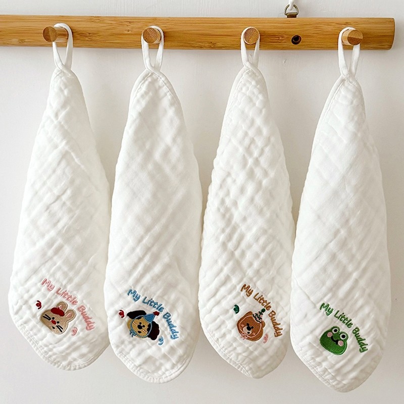 婴儿毛巾a类全棉儿童纯棉洗脸纱布小方巾新生儿宝宝洗澡巾口水巾