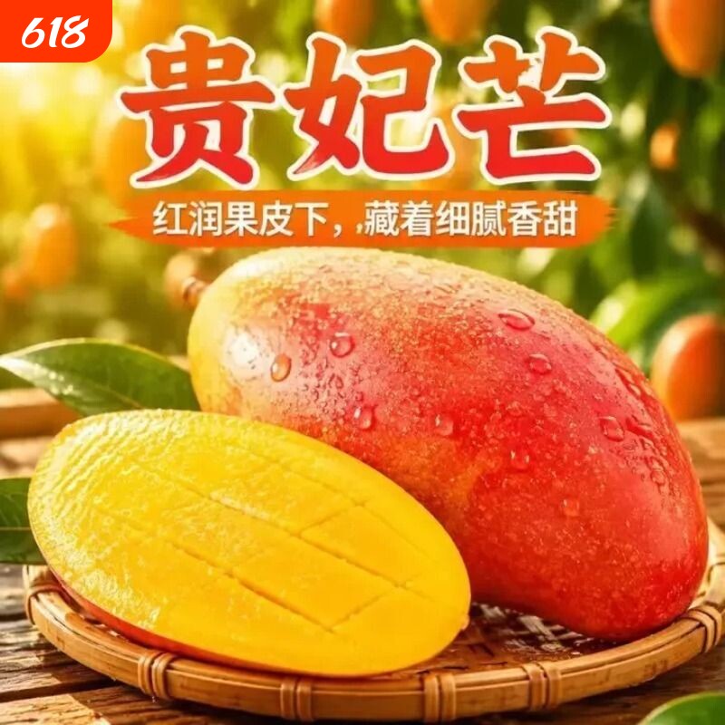 云南新鲜贵妃芒香甜多汁应季芒果新鲜水果热带水果甜心芒批发包邮